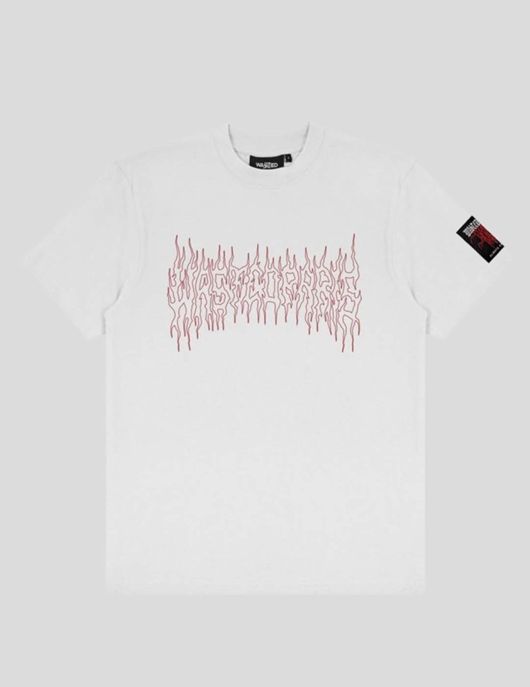T-shirt WASTED PARIS fire cult tee white